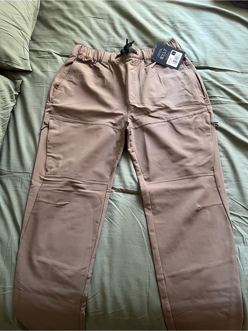 Men’s BYLT Tech Nylon Jogger. Dark Taupe color. Size L. Never worn with tag.